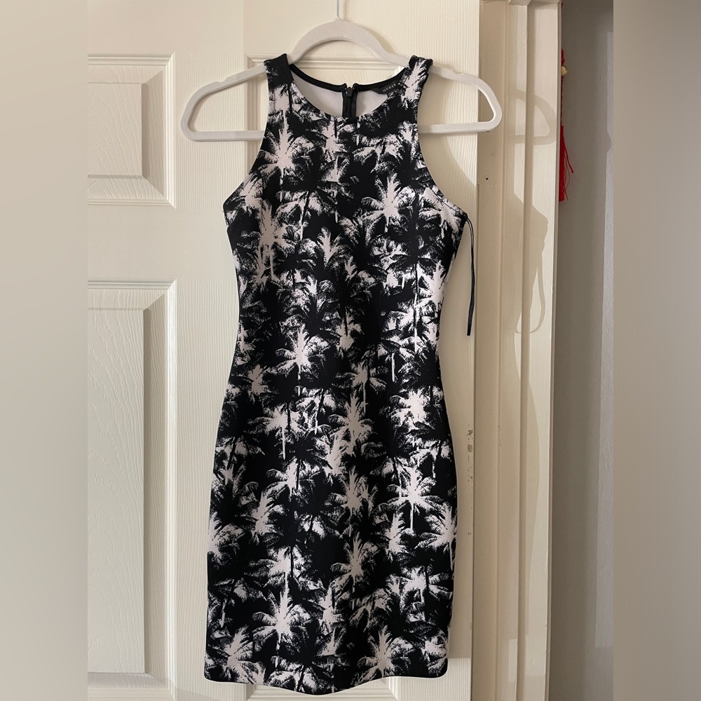GUESS floral print party bodycon mini dress Size XS